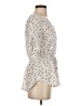 J for Justify Polka Dots Ivory 3/4 Sleeve Blouse Size S - photo 4