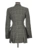 DKNY Houndstooth Gray Wool Coat Size 6 - photo 2