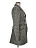 DKNY Houndstooth Gray Wool Coat Size 6 - photo 4