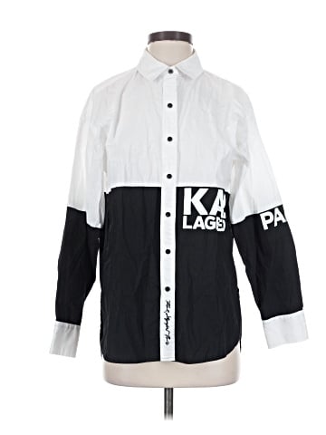 Karl Lagerfeld Paris Long Sleeve Button-Down Shirt (view 1)