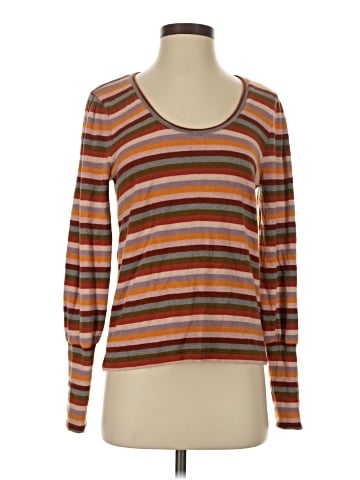 Madewell Striped Puff-Sleeve Scoopneck Top (view 1)