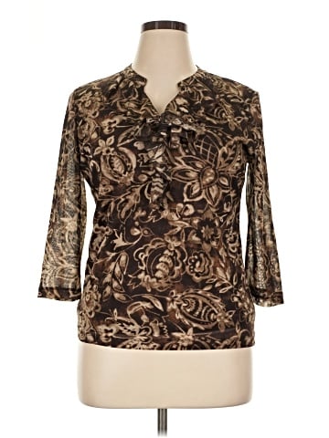Chaps 3/4 Sleeve Blouse (view 1)
