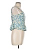 Mi ami 100% Rayon Blue Sleeveless Top Size L - photo 4