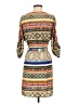 Freeway 100% Polyester Print Blue Casual Dress Size S - photo 2