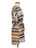 Freeway 100% Polyester Print Blue Casual Dress Size S - photo 4