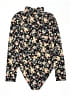 MANGOPOP Collection Floral Black Long Sleeve Blouse Size M - photo 2