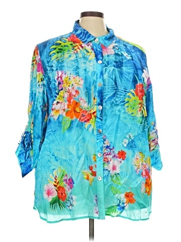 John Mark 3/4 Sleeve Button-Down Shirt (view 1)