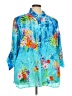 John Mark Tropical Blue 3/4 Sleeve Button-Down Shirt Size 3X - photo 1