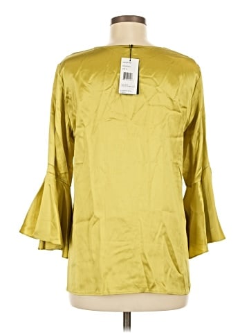 Lafayette 148 New York 3/4 Sleeve Silk Top (view 2)
