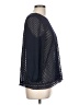 Eclair 100% Polyester Black Blue 3/4 Sleeve Top Size L - photo 4