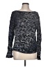 Nic + Zoe Metallic Aztec Or Tribal Print Graphic Gray Pullover Sweater Size L - photo 1
