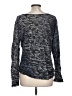 Nic + Zoe Metallic Aztec Or Tribal Print Graphic Gray Pullover Sweater Size L - photo 2