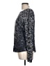 Nic + Zoe Metallic Aztec Or Tribal Print Graphic Gray Pullover Sweater Size L - photo 5