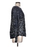 Nic + Zoe Metallic Aztec Or Tribal Print Graphic Gray Pullover Sweater Size L - photo 4