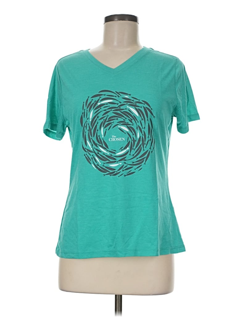 Pre-owned Assorted Brands Short Sleeve T-shirt In Teal