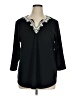 Ruby Rd. Black 3/4 Sleeve Blouse Size XL - photo 1