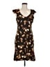 Studio M Print Brown Cocktail Dress Size M - photo 1