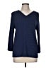 Lands' End Blue 3/4 Sleeve Top Size M (petite) - photo 1