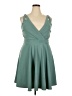 Charlotte Russe Solid Teal Cocktail Dress Size 2X - photo 1