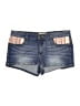 Forever 21 Plaid Blue Denim Shorts Size 30 waist - photo 1