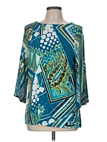 Travelers by Chico's 3/4 Sleeve T-Shirt (view 1)