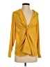ASOS 100% Polyester Yellow Long Sleeve Blouse Size 4 - photo 1
