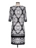 Studio One Print Gray Casual Dress Size L - photo 2