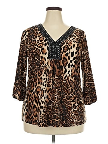 Perceptions Woman 3/4 Sleeve Blouse (view 1)