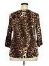Perceptions Woman Animal Print Brown 3/4 Sleeve Blouse Size 2X - photo 2