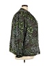 Cooper & Ella 100% Polyester Animal Print Green Long Sleeve Blouse Size 3X - photo 4