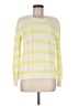 Lands' End 100% Cotton Chevron-herringbone Yellow Pullover Sweater Size M - photo 1