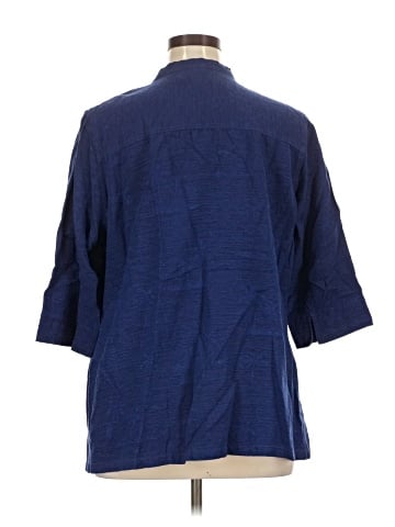 Erin London 3/4 Sleeve Button-Down Shirt (view 2)