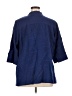 Erin London Blue 3/4 Sleeve Button-Down Shirt Size 1X - photo 2