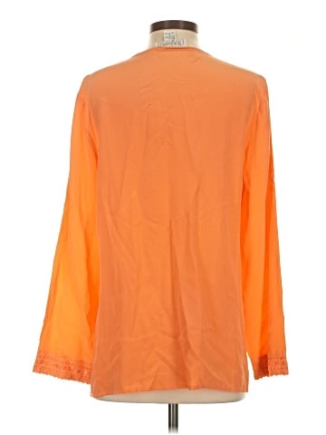 Diane von Furstenberg Long Sleeve Silk Top (view 2)