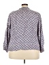 Grace 100% Rayon Blue 3/4 Sleeve Blouse Size 3X - photo 2