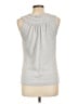 August Silk Silver Sleeveless Blouse Size L - photo 2
