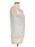 August Silk Silver Sleeveless Blouse Size L - photo 4
