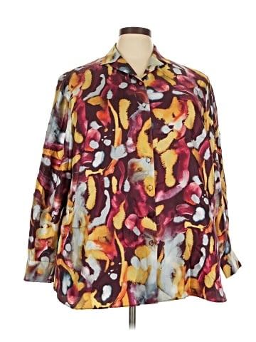 Lafayette 148 New York 3/4 Sleeve Silk Top (view 1)