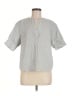 FRAME 100% Organic Cotton Gray Short Sleeve Blouse Size M - photo 1
