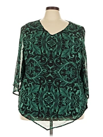 Roz & Ali 3/4 Sleeve Blouse (view 1)