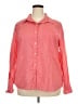 Gap 100% Cotton Polka Dots Pink Long Sleeve Button-Down Shirt Size XXL - photo 1