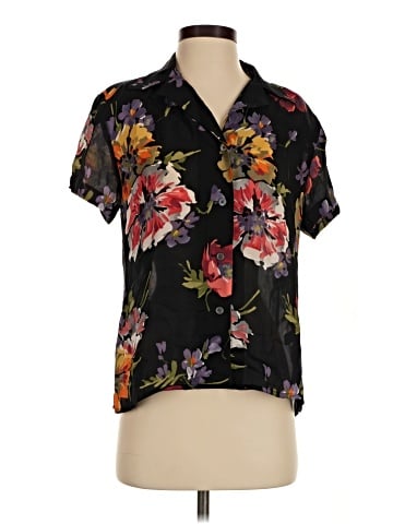 Linda Allard Ellen Tracy Short Sleeve Silk Top (view 1)