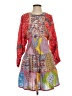 Let Me Be Paisley Red Casual Dress Size XS - photo 1