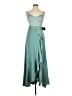 Lulus 100% Polyester Teal Cocktail Dress Size L - photo 1