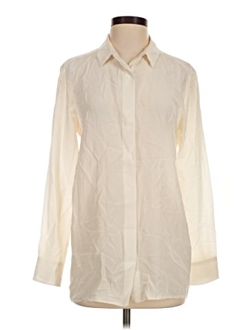 Iris & Ink Long Sleeve Silk Top (view 1)