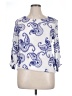 Kindred 100% Polyester Paisley White 3/4 Sleeve Blouse Size XL - photo 1
