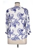 Kindred 100% Polyester Paisley White 3/4 Sleeve Blouse Size XL - photo 2