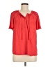 Simply Vera Vera Wang 100% Polyester Red Short Sleeve Blouse Size M - photo 1