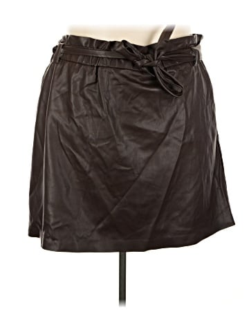 ELOQUII Faux Leather Skirt (view 1)