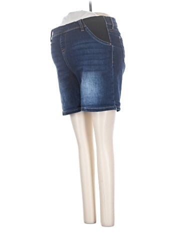 Indigo Poppy Denim Shorts (view 1)